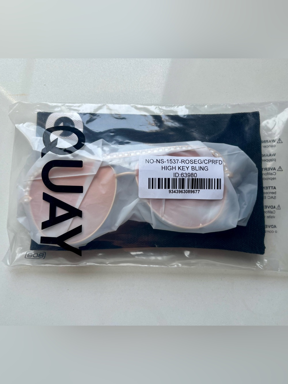 QUAY High Key Bling XL - Rose Gold Frame / Copper Fade Lens - NWT - RARE!! - Picture 5 of 5